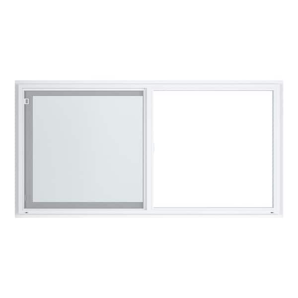 71.5 in. x 35.5 in. Classic Series White Vinyl Left-Hand Sliding Window with HP Glass, Screen Included