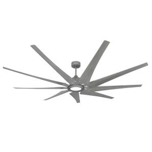 Liberator WiFi 82 in. LED Indoor/Outdoor Brushed Nickel Smart Ceiling Fan with Light with Remote Control