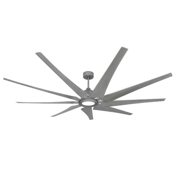 TroposAir Liberator WiFi 82 in. LED Indoor/Outdoor Brushed Nickel Smart Ceiling Fan with Light with Remote Control