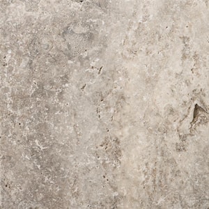 Trav Ancient Tumbled Silver 15.98 in. x 15.98 in. Travertine Floor and Wall Tile (1.78 sq. ft.)