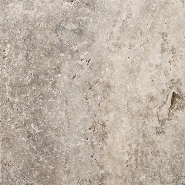 EMSER TILE Trav Ancient Tumbled Silver 15.98 in. x 15.98 in. Travertine Floor and Wall Tile (1.78 sq. ft.)
