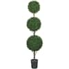 SULLIVANS 64 in. Artificial Boxwood 3-Tier Topiary Tree 02003TOP - The ...