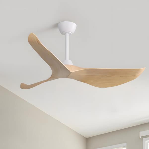 Sofucor 52 in. Indoor/Outdoor White Ceiling Fan with Remote Control and Reversible Motor