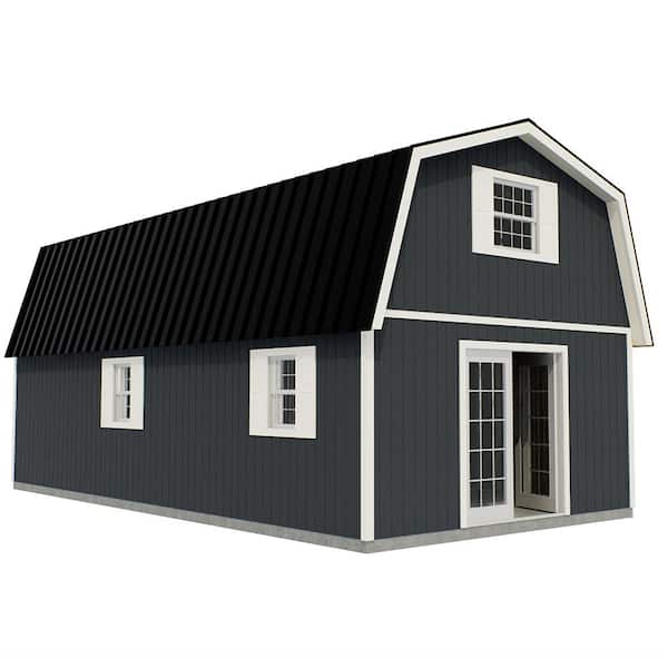 Best Barns - Handcrafted Homestead XL 16 ft. x 28 ft. Two-Story Wood Barn Kit with Loft (Staircase Included)