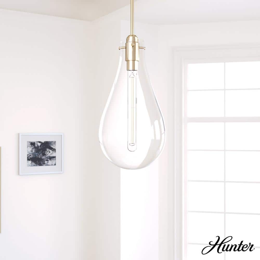 Alturas Gold Sleek 11" Glass Pendant Light