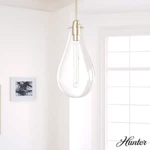 Lundin 1-Light Alturas Gold Bulb Pendant Light with Clear Glass Shade