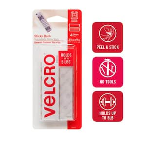 VELCRO Brand - 91302 Thin Clear Dots with Adhesive | 75count | 5/8 Circles  | For Crafting School Projects, Home and Office Organization | Low Profile