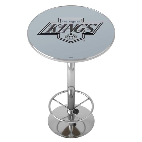 Unbranded Los Angeles Kings Vintage 27 in. Chrome Round Table Top with Adjustable Foot Rest