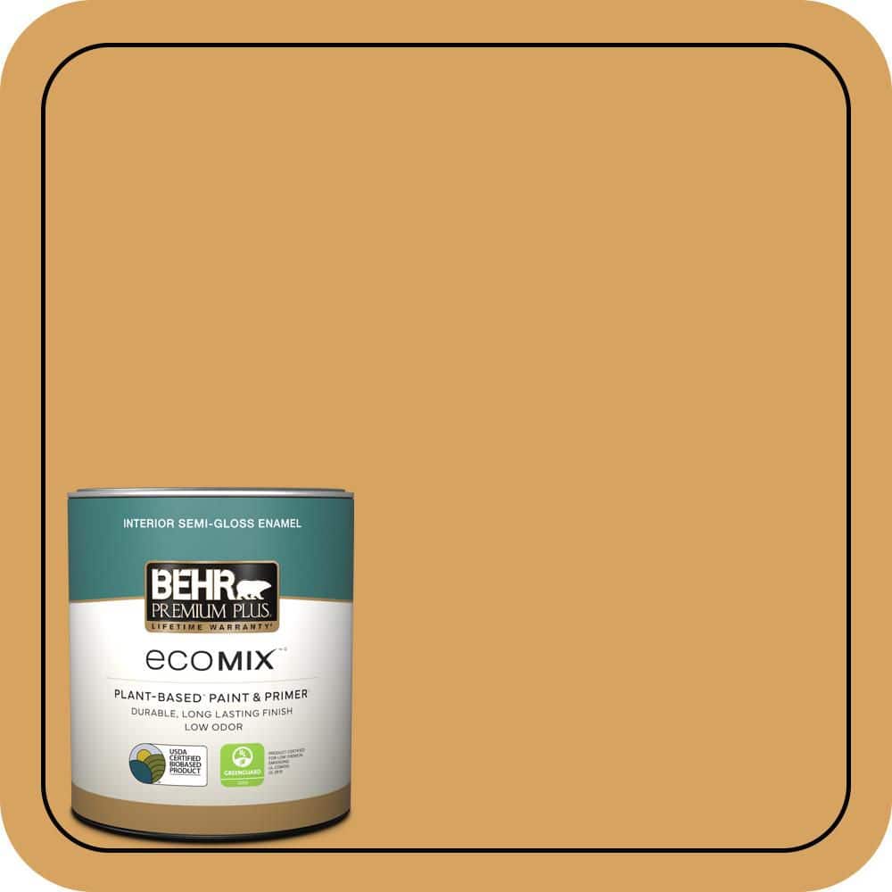 1 qt. #MQ4-10 Amber Brew Semi-Gloss Enamel EcoMix Plant-Based Interior Paint & Primer price history on PriceWatchPro