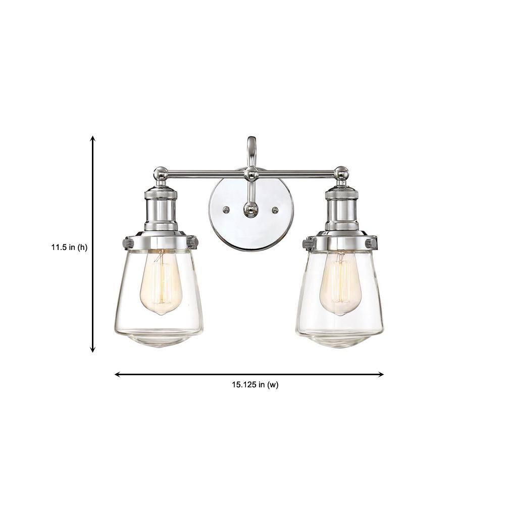 Taylor Chrome Steel Dimmable Bath Vanity Light