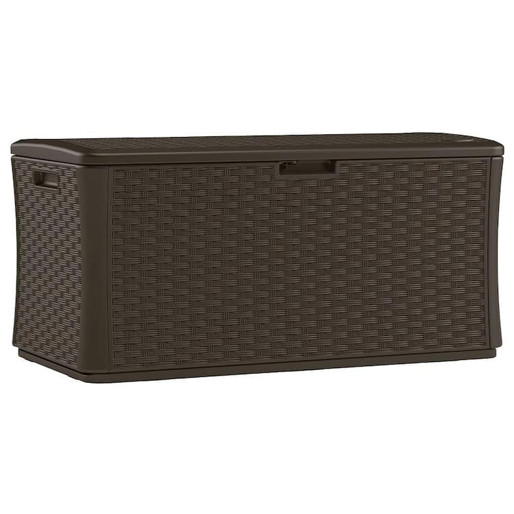 Suncast Java 134 Gal. Resin Wicker Deck Box