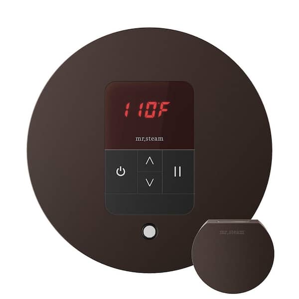iTempo Round Steam Shower Control and Steamhead in Oil-Rubbed Bronze