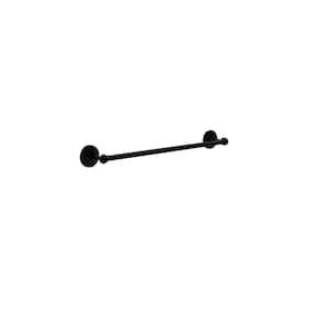 Monte Carlo Collection 24 in. Back to Back Shower Door Towel Bar in Matte Black