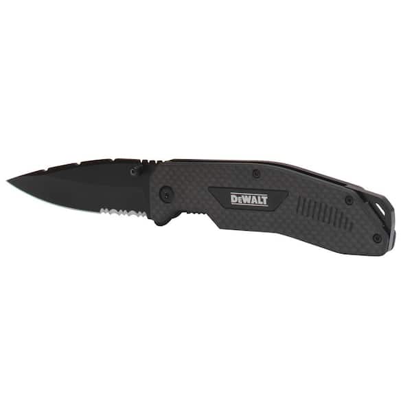 DEWALT 3-1/2 in. Folding Knife with Carbon Fiber Handle DWHT10314