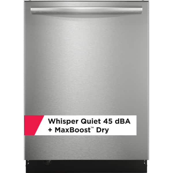 24 in. Built-In Top Control Dishwasher in Stainless Steel with 7-Cycles, 45 dBA