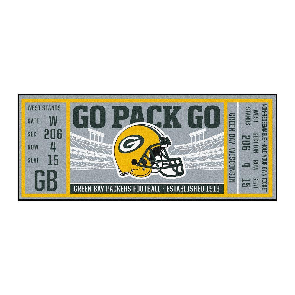 Fanmats Nfl Green Bay Packers 30 In, Green Bay Packers Bathroom Rug Set