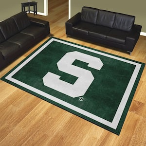 Michigan State Spartans Green 8 ft. x 10 ft. Plush Area Rug