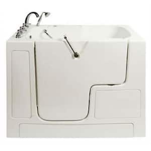 Avora Bath 52 in. x 32 in. Transfer Whirlpool Walk-In Bathtub in White with Wet and Dry Vibration Jets, Left Drain