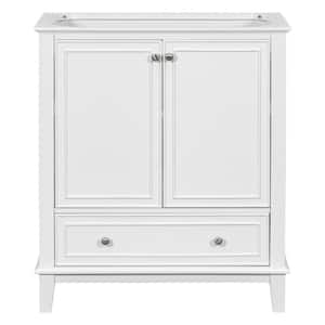 29.50 in. W x 17.80 in. D x 33.80 in H Bath Vanity Cabinet without Top in White with Doors and Drawer