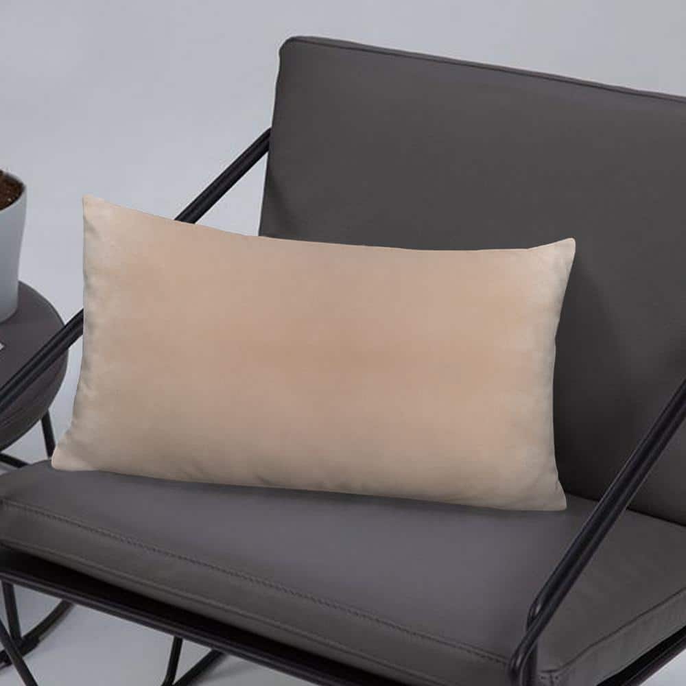 Khaki Velvet 12"x20" Throw Pillow Covers with Hidden Zipper