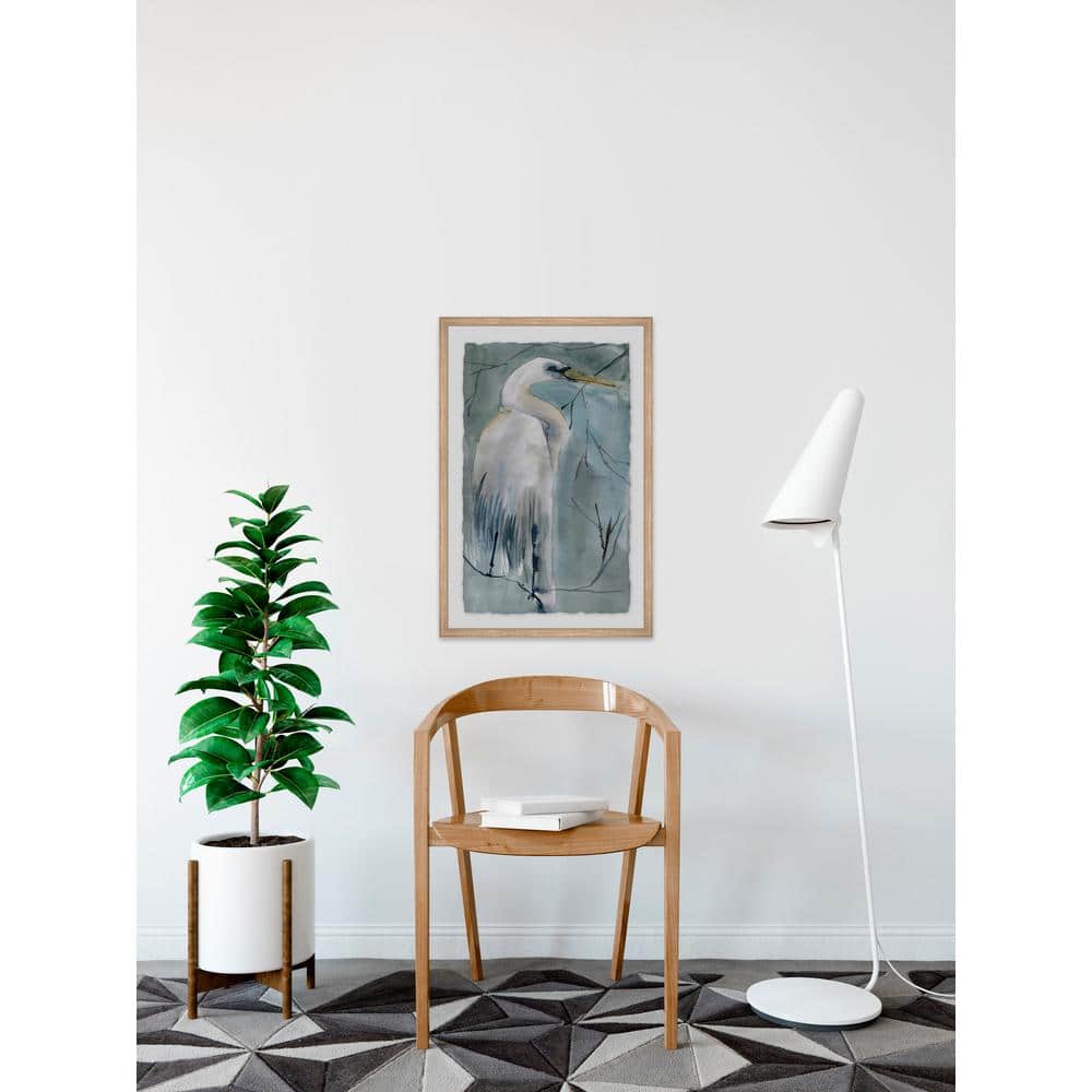 12 in. H x 8 in. W Perched Crane by Marmont Hill Framed Wall Art