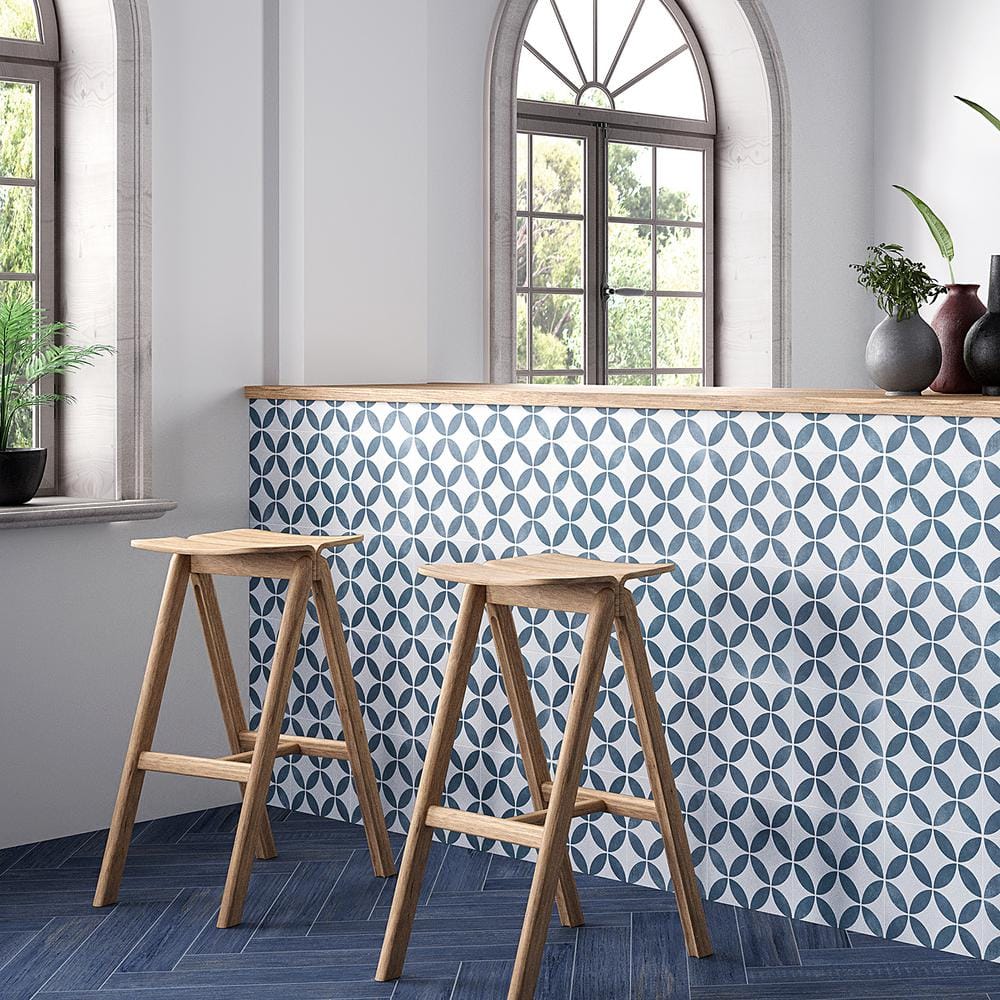 Agave 9" x 9" Matte Multicolor Porcelain Tile