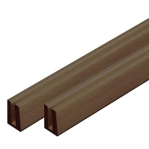 4 ft. Brazilian Walnut Vinyl Lattice Cap Moulding