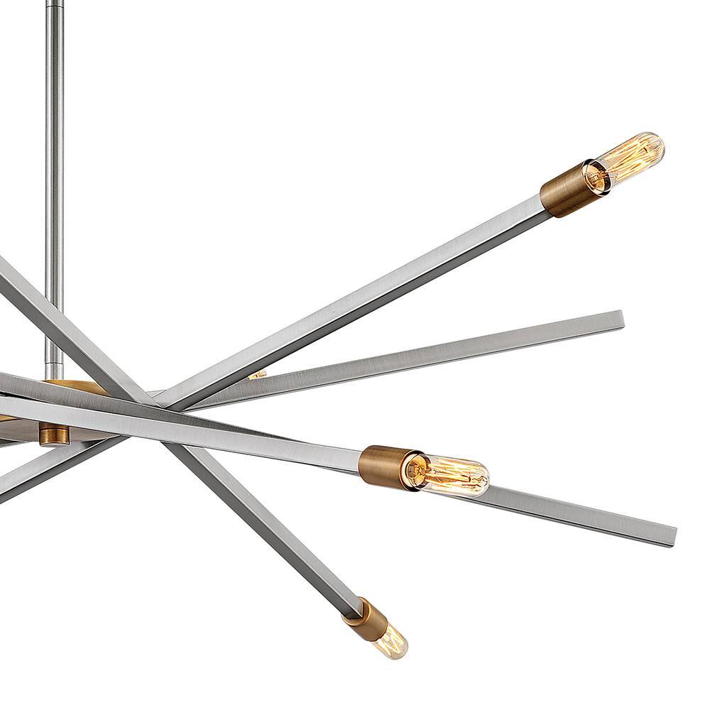 Archer Brushed Nickel Sputnik 6-Light Modern Chandelier