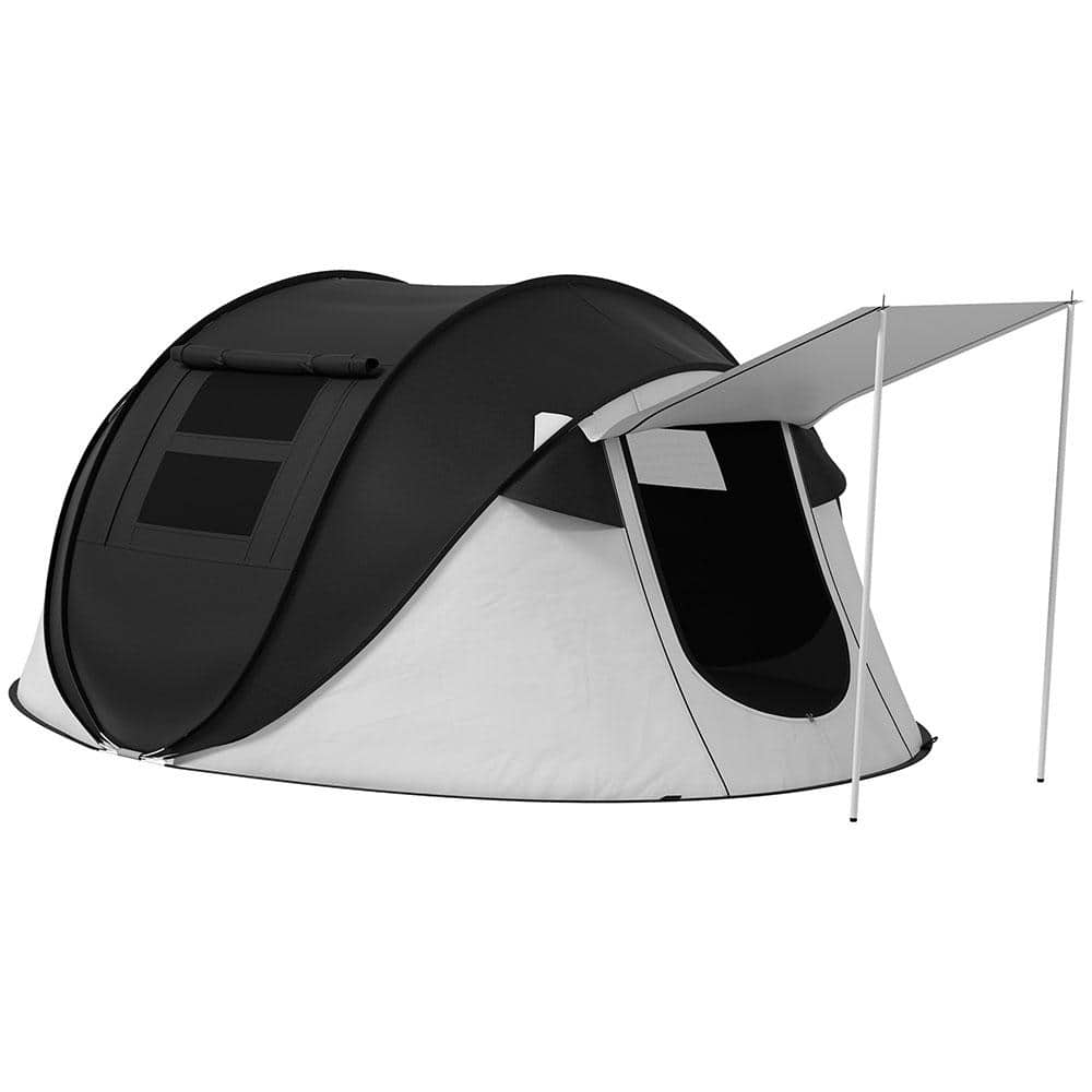 2-Person to 3-Person Waterproof Pop-Up Camping Tent with Porch, Poles and Carry Bag for Instant Camping in Black price history on PriceWatchPro