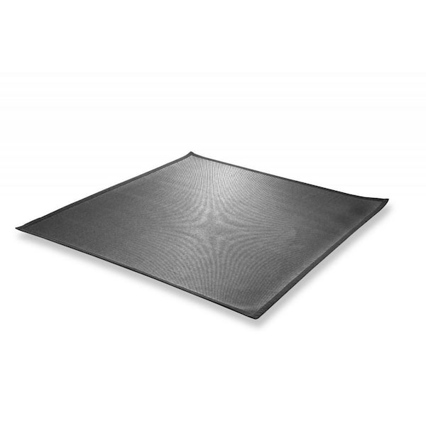 Charcoal 4 ft. x 5 ft. Woven Polyester Square Indoor/Outdoor Area Rug