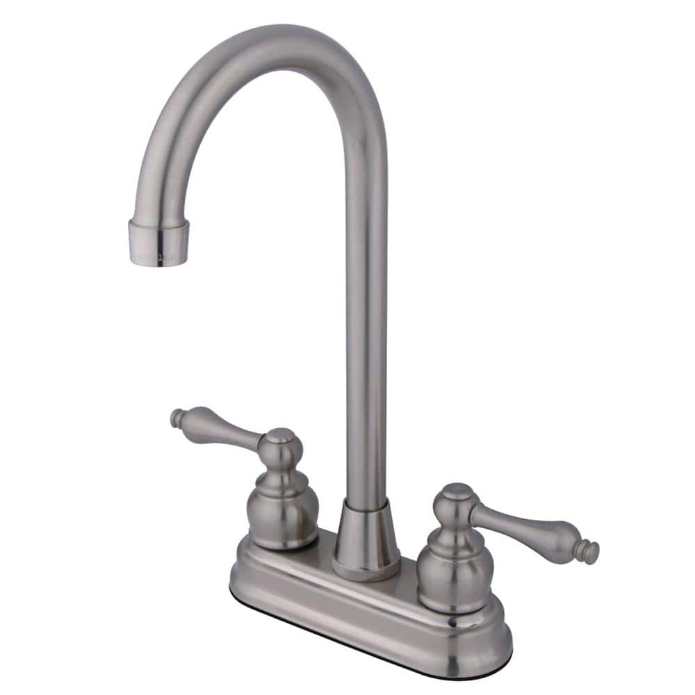 Kingston Brass Victorian 2Handle Deck Mount Gooseneck Bar Prep Faucets