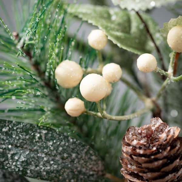 Bulk Artificial Christmas Picks Red Berry Stems Faux Pine Picks Spray with  Pinecones Holly Leaves for Christmas Floral Arrangement Holiday Decor