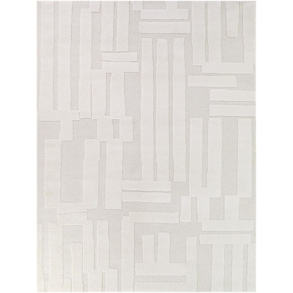 Caspar Cream 7 ft. 10 in. x 10 ft. Global Geometric Area Rug