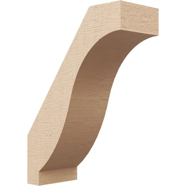 Ekena Millwork 5 in. x 16 in. x 12 in. Baker Rough Cedar Woodgrain Timberthane Polyurethane Knee Brace, Primed