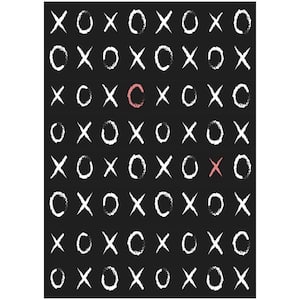 Imagination Black 5 ft. x 7 ft. Graphic Contemporary Area Rug