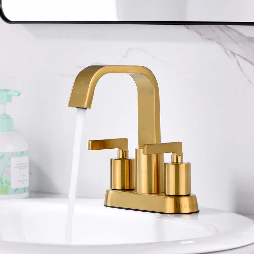 Centerset Faucet 2-handle Bathroom Faucet with Drain Assembly