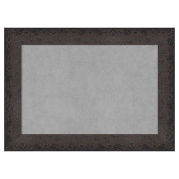 Amanti Art Dappled Black Brown 29 in. x 21 in. Framed Magnetic Board