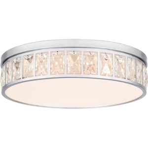 Gibson 14.75 in. Polished Chrome Integrated LED Flush Mount
