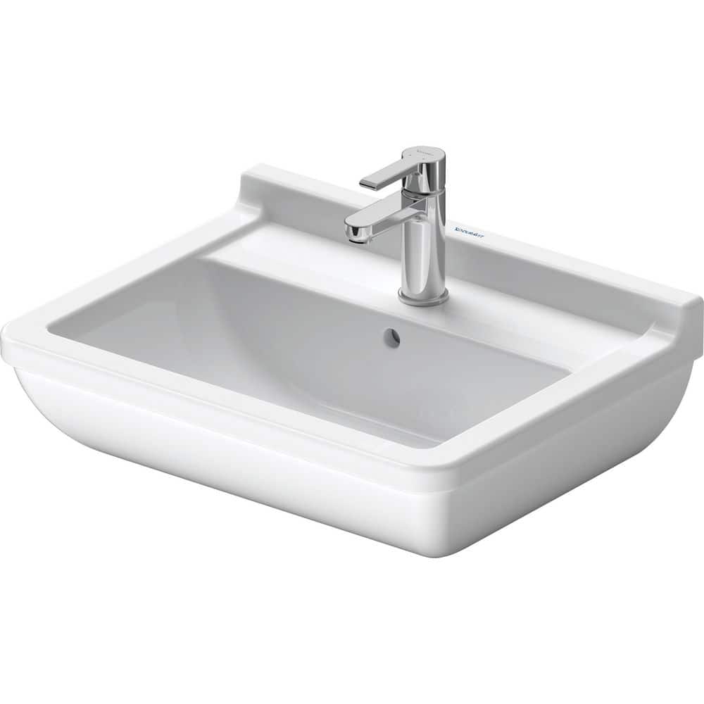 Duravit Starck 3 8.88 in. Wall-Mounted Rectangular Bathroom Sink 