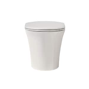 MUSE 1.6/0.8 GPF Wallhung Elongated Toilet Bowl Only in White with Seat