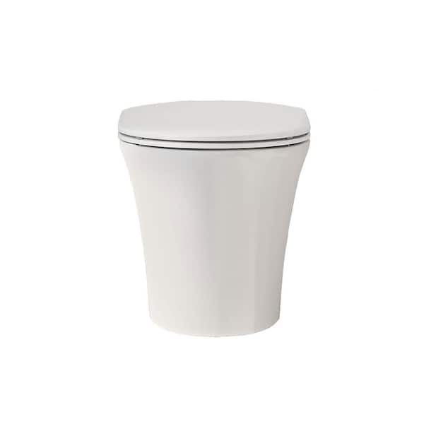 Icera MUSE 1.6/0.8 GPF Wallhung Elongated Toilet Bowl Only in White with Seat
