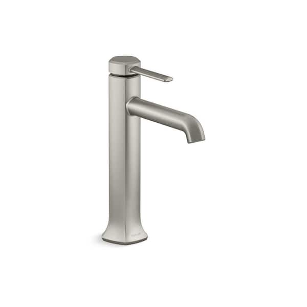 KOHLER Occasion Tall Single-Handle Single-Hole Bathroom Faucet in Vibrant Brushed Nickel