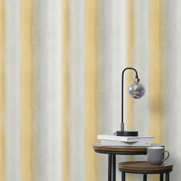 Freya Yellow Washed Stripe Wallpaper