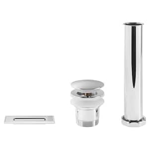 Town Square S Freestanding Tub Overflow Cover and Drain Kit in Chrome
