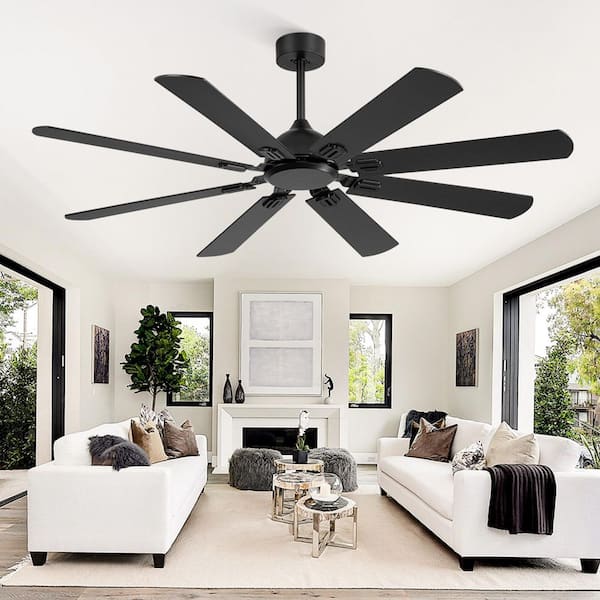 HINNIXY 62 in. Smart Indoor/Covered Outdoor Black 6-Speed