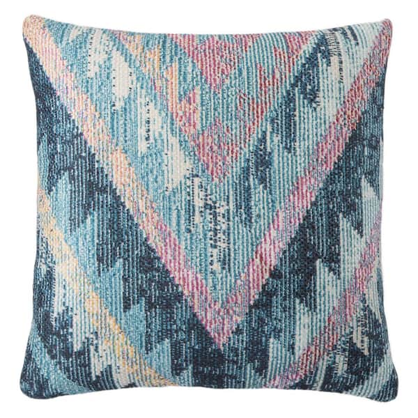 Unbranded Petra Indoor/ Outdoor Tribal Blue/ Multicolor Throw Pillow 18 in.