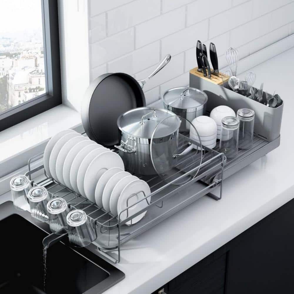 Utensil Holder Cuisinart Aluminum Rust Proof Dish Drying Rack BML