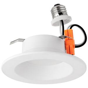 4 in. Housing Required 5000K Remodel Round Dimmable Medium E26 Base ENERGY STAR Integrated LED Recessed Light Kit