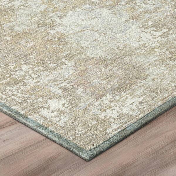 Chantille Machine Washable Indoor/Outdoor Abstract ACN3116 Ivory 2 ft. x 7 ft. Runner Rug