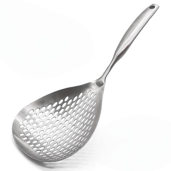 Stainless Steel Skimmer Slotted Spoon with Spider Strainer for Cooking, Frying, Straining Pasta and Kitchen Colander